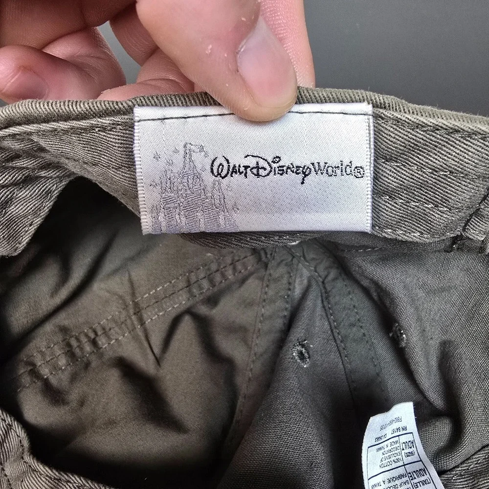 Walt Disney World Hat Cap Mens Strap Back Brown True Vintage‎ Characters Park - Picture 7 of 8